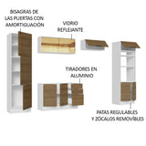 Combo Completo de Cocina 330 cm Blanco/Marrón Stella Madesa 07