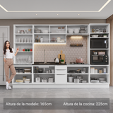 Combo completo de Cocina con Cristalero 340 cm Madesa Stella BB 01