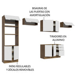 Combo Completo de Cocina 350 cm Marrón/Blanco Stella Madesa 01