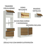 Combo completo de Cocina 240cm Blanco/Marrón Diamante Madesa 02