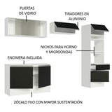 Combo Completo de Cocina 260 cm Blanco/Negro Topazio Madesa 01