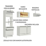 Combo completo de Cocina 240cm Blanco Diamante Madesa 02
