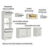 Combo completo de Cocina 300cm Blanco Diamante Madesa 02