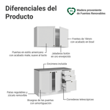 Cocina Compacta 120 cm Vik Blanco 01
