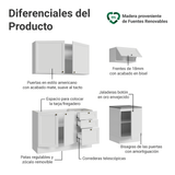 Cocina Compacta 180 cm Vik Blanco 01