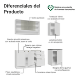 Cocina Compacta 180 cm Vik Blanco 03