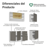 Cocina Compacta 180 cm Vik Blanco/Gris 04
