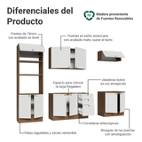 Combo de Cocina 270 cm Vik Marrón/Blanco 01