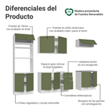 Combo de Cocina 270 cm Vik Blanco/Verde 01