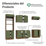 Combo de Cocina 270 cm Vik Marrón/Verde 01