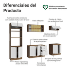 Combo completo de Cocina 270 cm 10 Puertas 3 Cajones Sin Mesada Marrón/Blanco Vik Madesa 02