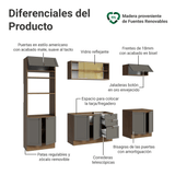 Combo de Cocina 270 cm Vik Marrón/Gris 02