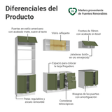 Combo de Cocina 270 cm Vik Blanco/Verde 02