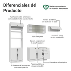 Combo completo de Cocina 270 cm 8 Puertas 3 Cajones Sin Mesada Blanco Vik Madesa 03