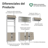 Combo completo de Cocina 270 cm Blanco/Crema Vik Madesa 03