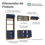 Combo de Cocina 270 cm Vik Marrón/Azul 03