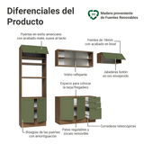 Combo de Cocina 270 cm Vik Marrón/Verde 03