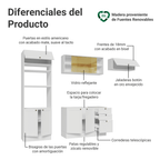 Combo completo de Cocina 270 cm 8 Puertas 3 Cajones Sin Mesada Blanco Vik Madesa