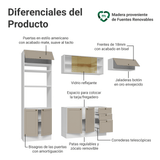 Combo completo de Cocina 270 cm Blanco/Crema Vik Madesa 04