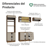 Combo completo de Cocina 270 cm Marrón/Crema Vik Madesa 04