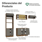 Combo completo de Cocina 270 cm 8 Puertas 3 Cajones Sin Mesada Marrón/Gris Vik Madesa 04