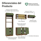 Combo completo de Cocina 270 cm 8 Puertas 3 Cajones Sin Mesada Marrón/Verde Vik Madesa 04