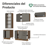 Combo completo de Cocina 270 cm Marrón/Gris Vik Madesa 05