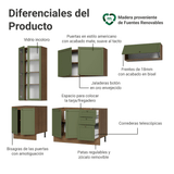 Combo completo de Cocina 270 cm Marrón/Verde Vik Madesa 05