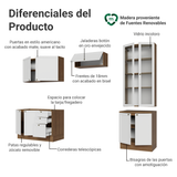 Combo completo de Cocina 270 cm Marrón/Blanco Vik Madesa 06