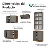 Combo completo de Cocina 270 cm Marrón/Gris Vik Madesa 06