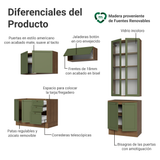 Combo completo de Cocina 270 cm Marrón/Verde Vik Madesa 06