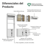 Combo completo de Cocina 270 cm Blanco Vik Madesa