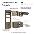 Combo completo de Cocina 270 cm Marrón/Gris Vik Madesa