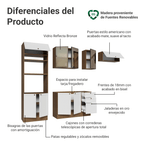 Combo completo de Cocina 270 cm Marrón/Blanco Vik Madesa