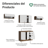 Combo de Cocina 280 cm Vik Marrón/Blanco 01