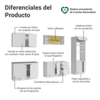 Combo completo de Cocina 310 cm 11 Puertas 3 Cajones Sin Mesada Blanco Vik Madesa