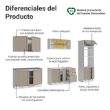 Combo completo de Cocina 310 cm Blanco/Crema Vik Madesa 01