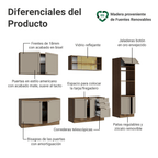 Combo completo de Cocina 310 cm 11 Puertas 3 Cajones Sin Mesada Marrón/Crema Vik Madesa