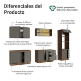 Combo de Cocina 310 cm Vik Marrón/Gris 01