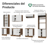 Combo completo de Cocina 340 cm Marrón/Blanco Vik Madesa 01