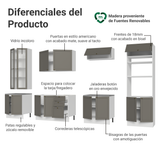 Combo completo de Cocina 340 cm Blanco/Gris Vik Madesa 01
