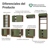 Combo completo de Cocina 340 cm Marrón/Verde Vik Madesa 01