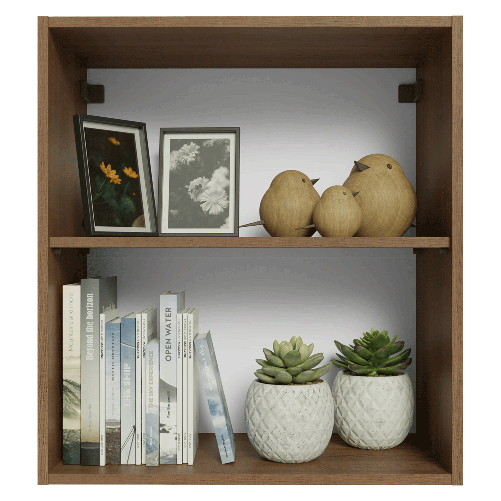 Alacena para Dormitorio 60 cm 2 Nichos Abiertos Marrón Neo Madesa