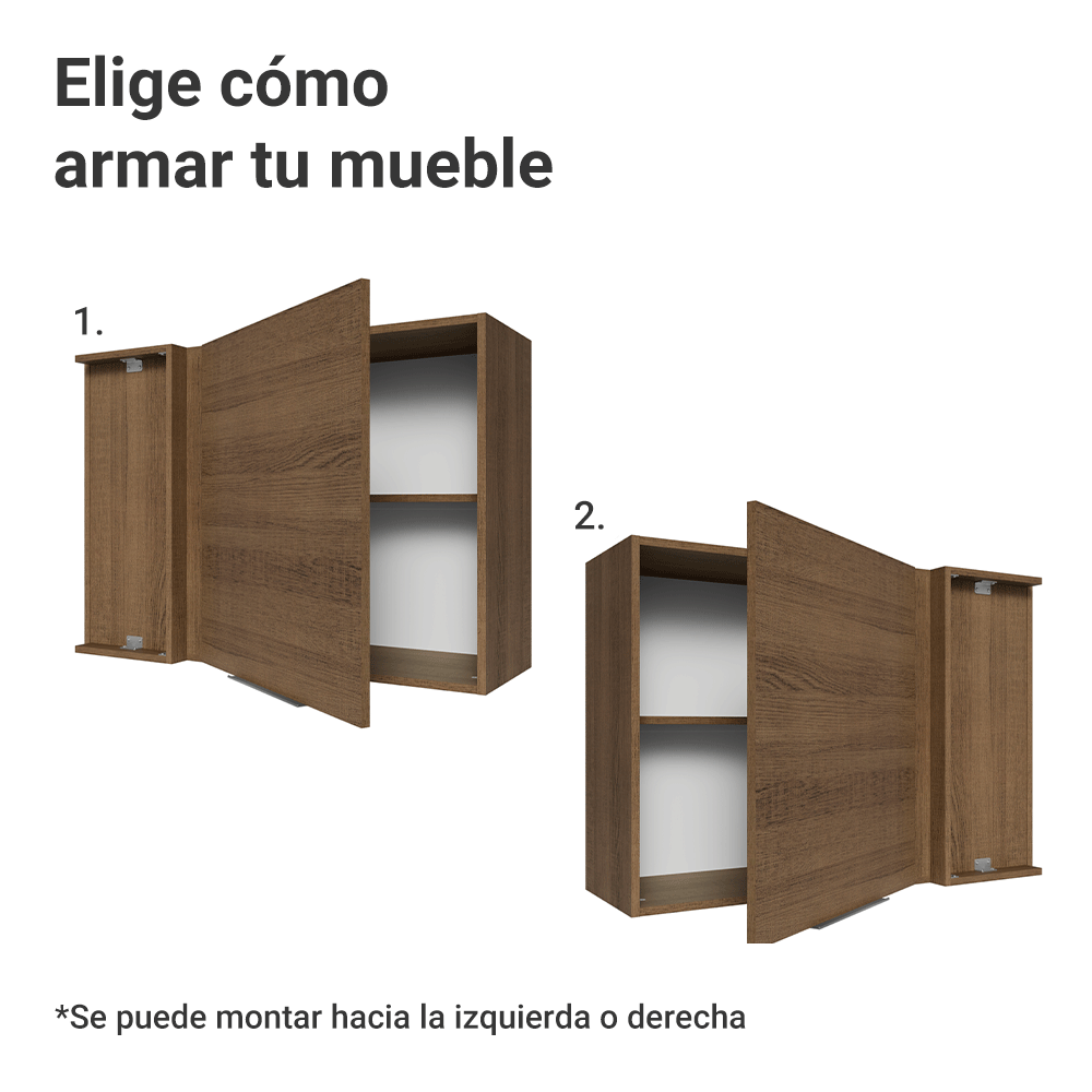 Alacena Esquinera para Dormitorio 1 Puerta Marrón Neo Madesa