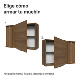 Alacena Esquinera para Dormitorio 1 Puerta Marrón Neo Madesa