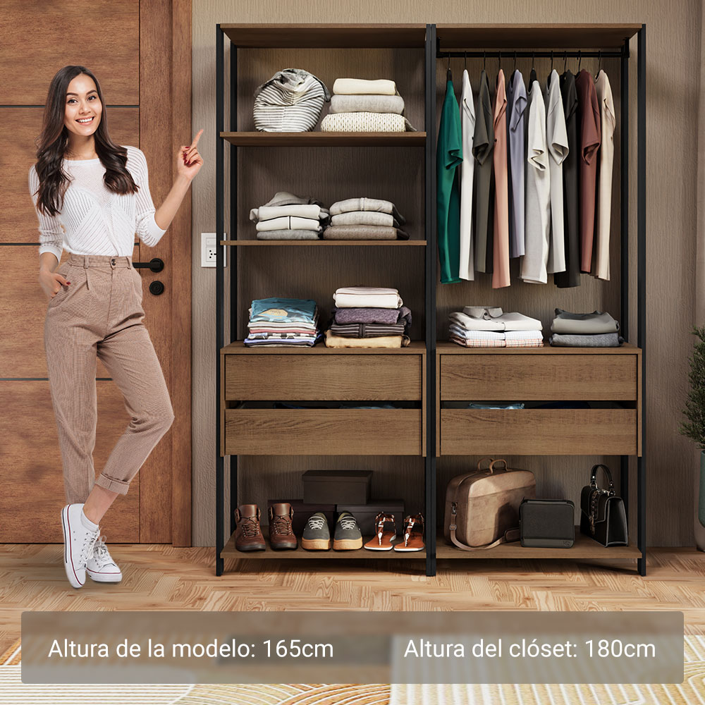 Ropero Placard Guardarropas Madesa Valencia 140cm MN