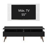Rack para TV Madesa Londres con Panel de TV hasta 55 Pulgadas Negro/Blanco