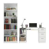 Escritorio Madesa Alaska + Biblioteca 6908 Blanco