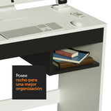 Escritorio Madesa Rubi y Librero Organizador 6906 Blanco
