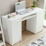 Escritorio Alaska + Estantería Escalera Blanca
